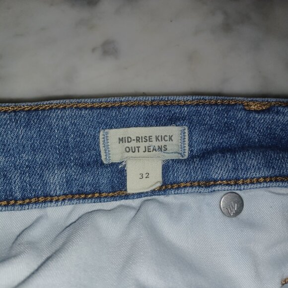 Made Well Men's Blue Jeans Mid-Rise Kick Out SZ 32 - Picture 4 of 5